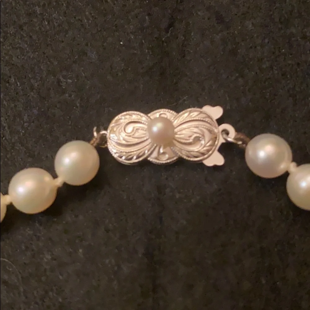 AUTH 1980s MIKIMOTO AKOYA CULTURED PEARL NECKLACE LANE CRAWFORD NECKLACE - Picture 8 of 17
